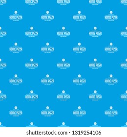 Pizza delivery pattern vector seamless blue repeat for any use