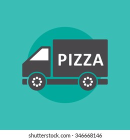 Pizza delivery pictogram