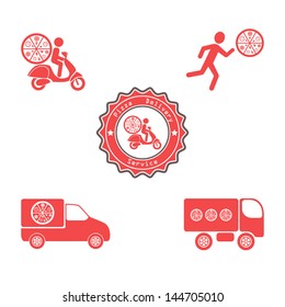 Pizza Delivery Service Icons
