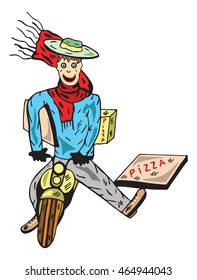pizza delivery vector illustration