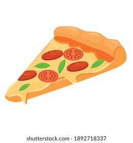 pizza design of fast food eat restaurant and menu theme Vector illustration