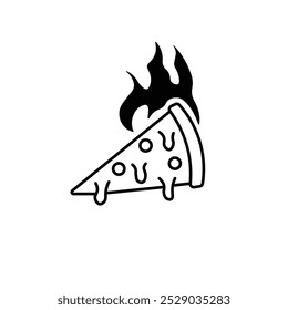 ilustração design pizza com ícone doodle adequado para o seu negócio pizza