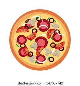 pizza design over white background vector illustration 