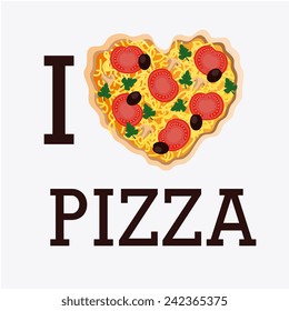 Pizza design over white background, vector illustration