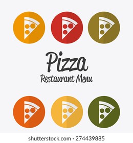 Pizza design over white background, vector illustration.