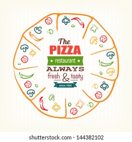 pizza design template for menu, banner, advertising etc eps10