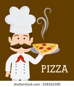 Pizza design, vector illustration.