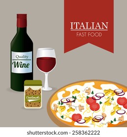 Pizza design, vector illustration.