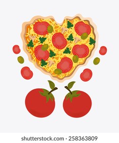 Pizza design, vector illustration.