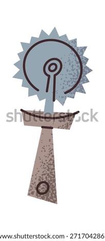 Pizza disc sharp cutter sticker