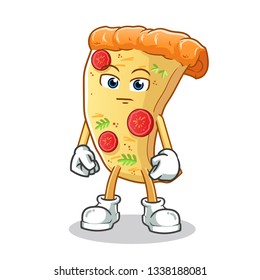 pizza do nothing mascot vector cartoon illustration