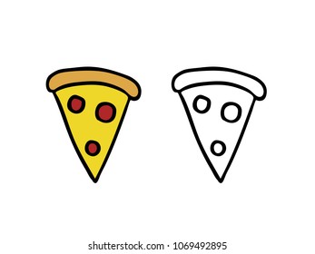 pizza doodle icon