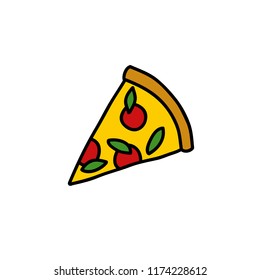 pizza doodle icon