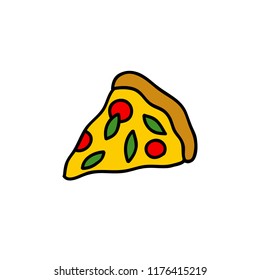 pizza doodle icon