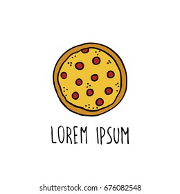 pizza doodle icon