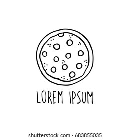 pizza doodle icon