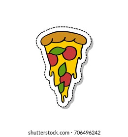 pizza doodle icon