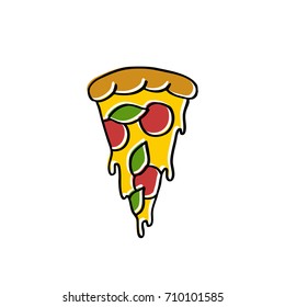 pizza doodle icon