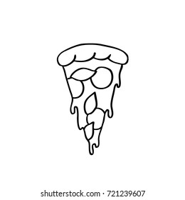 pizza doodle icon