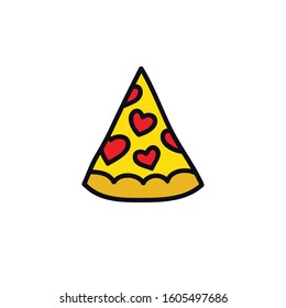 pizza doodle icon, vector illustration