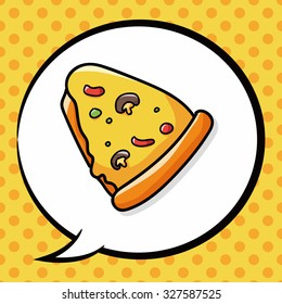 pizza doodle, speech bubble