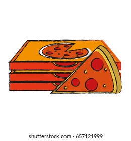 pizza draw illustration