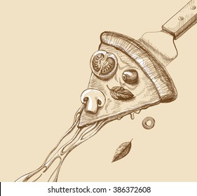 pizza drawing.