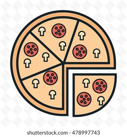 pizza eat meal food