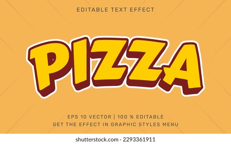 Pizza editable text effect template. Suitable for brand or business logos