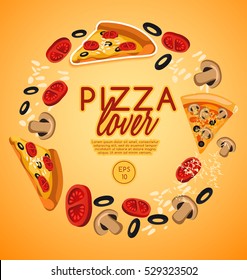 Pizza Elements : Vector Illustration 