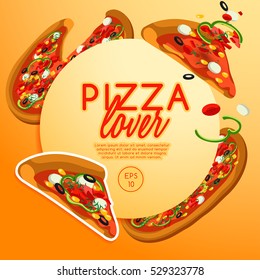 Pizza Elements : Vector Illustration 