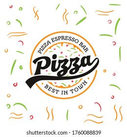 Pizza Espresso Bar Design Logo Template