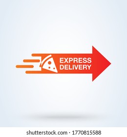 Pizza Express delivery icon for apps and website. Delivery concept. Vector illustration.