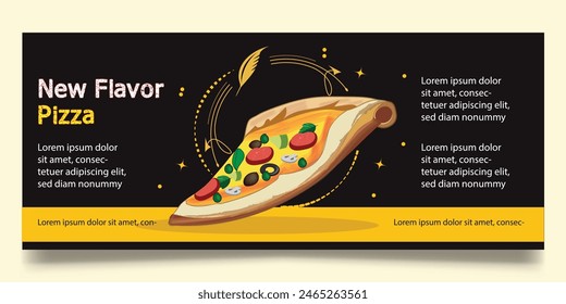 Pizza  and fast food banner design