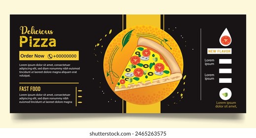 Pizza  and fast food banner design