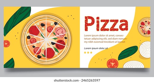 Pizza  and fast food banner design