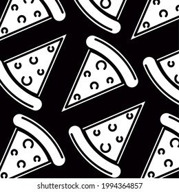 pizza fast food black background