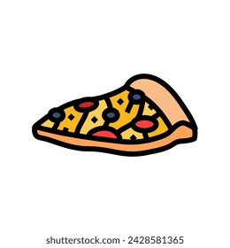 pizza fast food color icon vector. pizza fast food sign. isolated symbol illustration