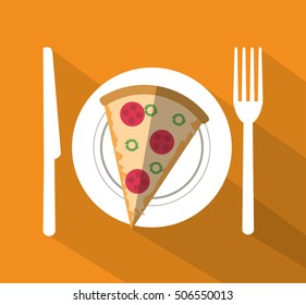 Pizza of fast food concept