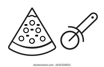pizza fast food Cut cutter kitchen icon