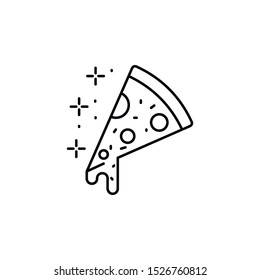 Pizza, fast food icon. Element of Food and Drink icon. Thin line icon