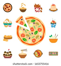 Pizza, fast, food icon. International Food icons universal set for web and mobile