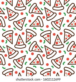 pizza fast food pattern seamless
