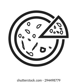 Pizza, fast food, slice icon vector image. Can also be used for eatables, food and drinks. Suitable for use on web apps, mobile apps and print media