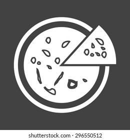 Pizza, fast food, slice icon vector image. Can also be used for eatables, food and drinks. Suitable for use on web apps, mobile apps and print media
