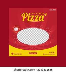 Pizza Fastfood Social Media Post Template
