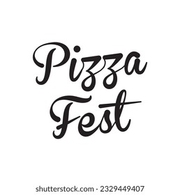 Pizza Fest Diseño de texto tipográfico manuscrito