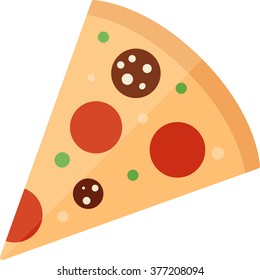 pizza in flat design