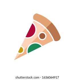 Pizza flat icon design vector illustration