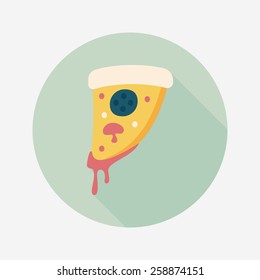 pizza flat icon with long shadow,eps10